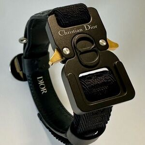 Dior Black and Gold Buckle Strap Accessory